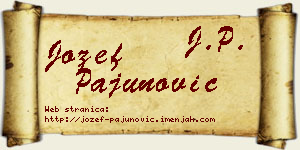 Jožef Pajunović vizit kartica